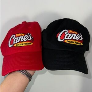 Red and Black Baseball Caps